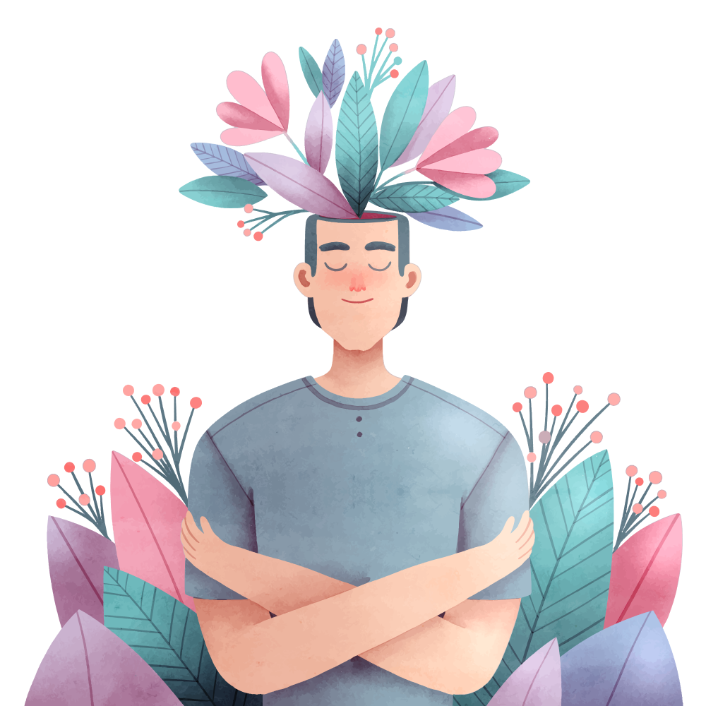 Self-transformation and emotional clarity illustration